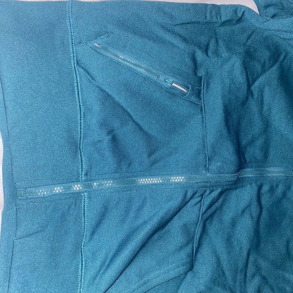 Hurley Hoodie Sweatshirt Women Large Teal Blue Zip Up Front Pockets Outdoors - Picture 6 of 12